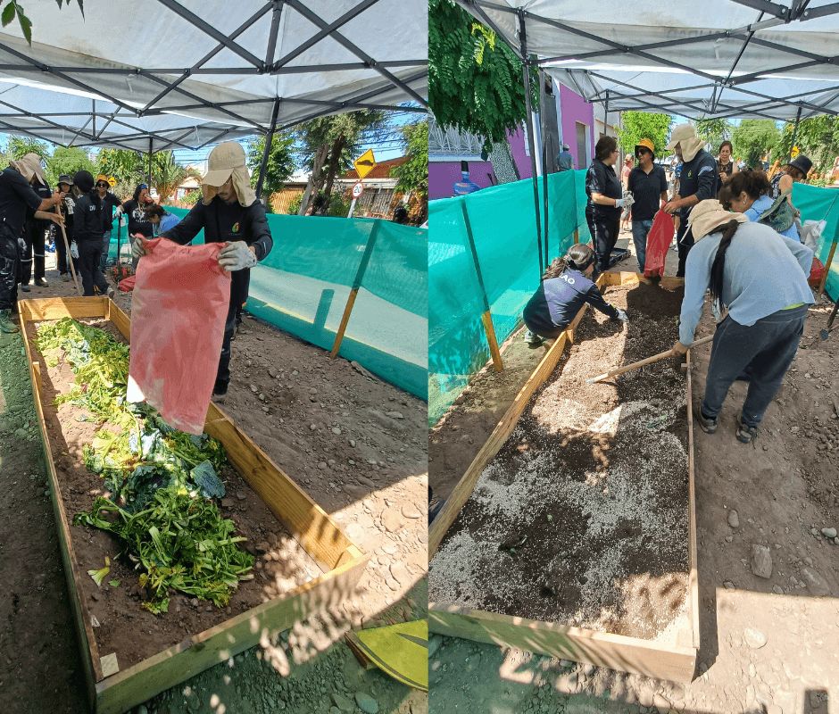 Huerto Urbano en la vía pública avanzando hacia una comuna más sostenible