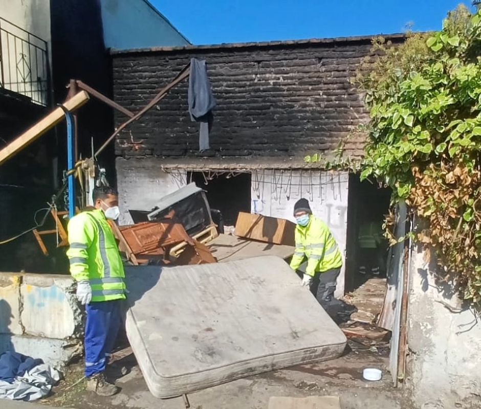 Exitoso desalojo en domicilio abandonado en Brisas del Maipo