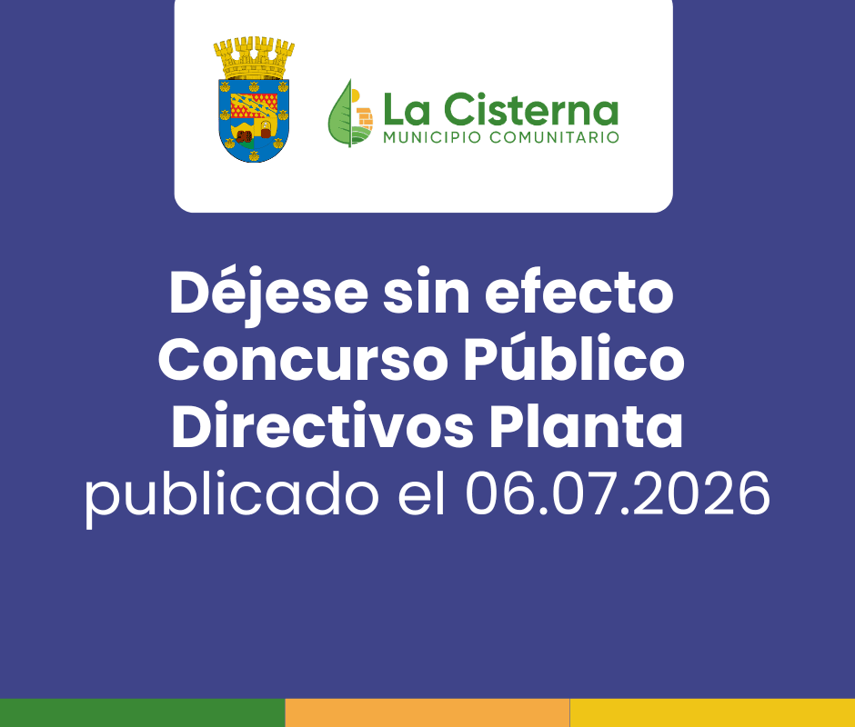Déjese sin efecto concurso público directivos publicado el 06.07.2026
